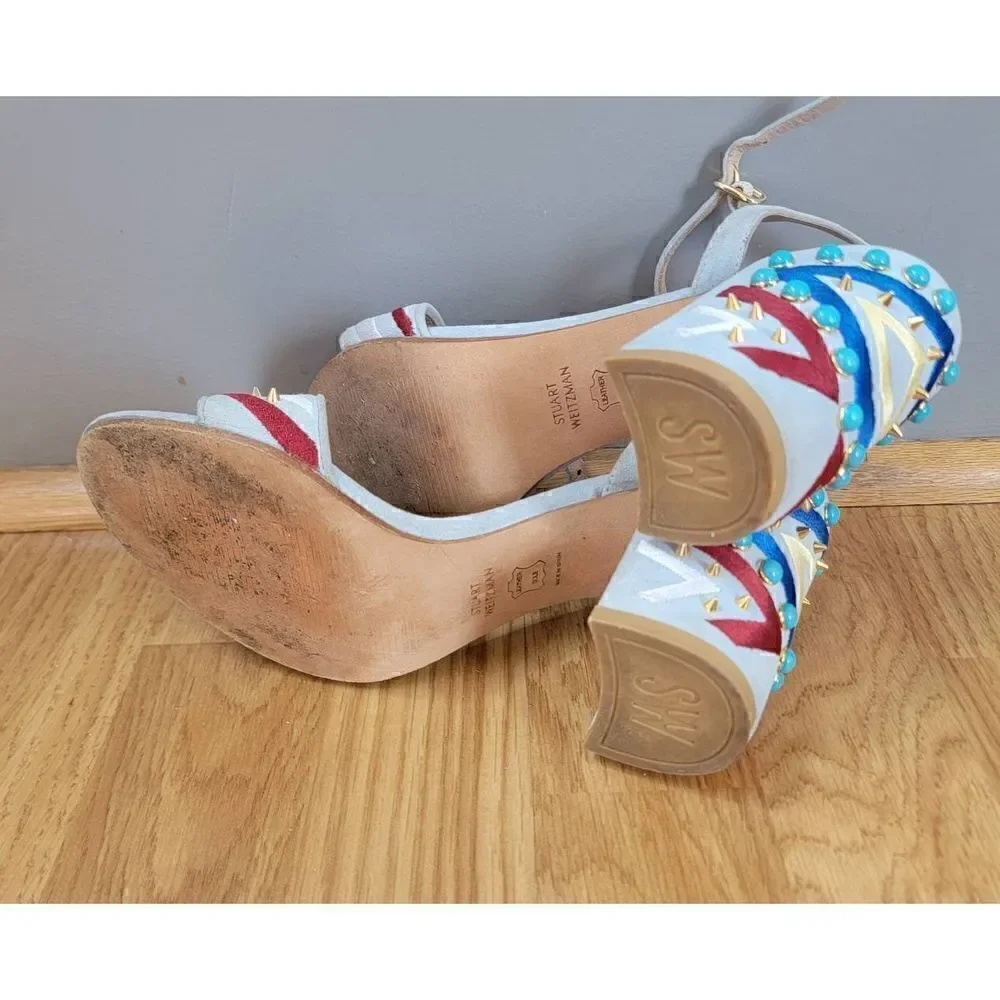 Stuart Weitzman Sandals In Sky Blue 7